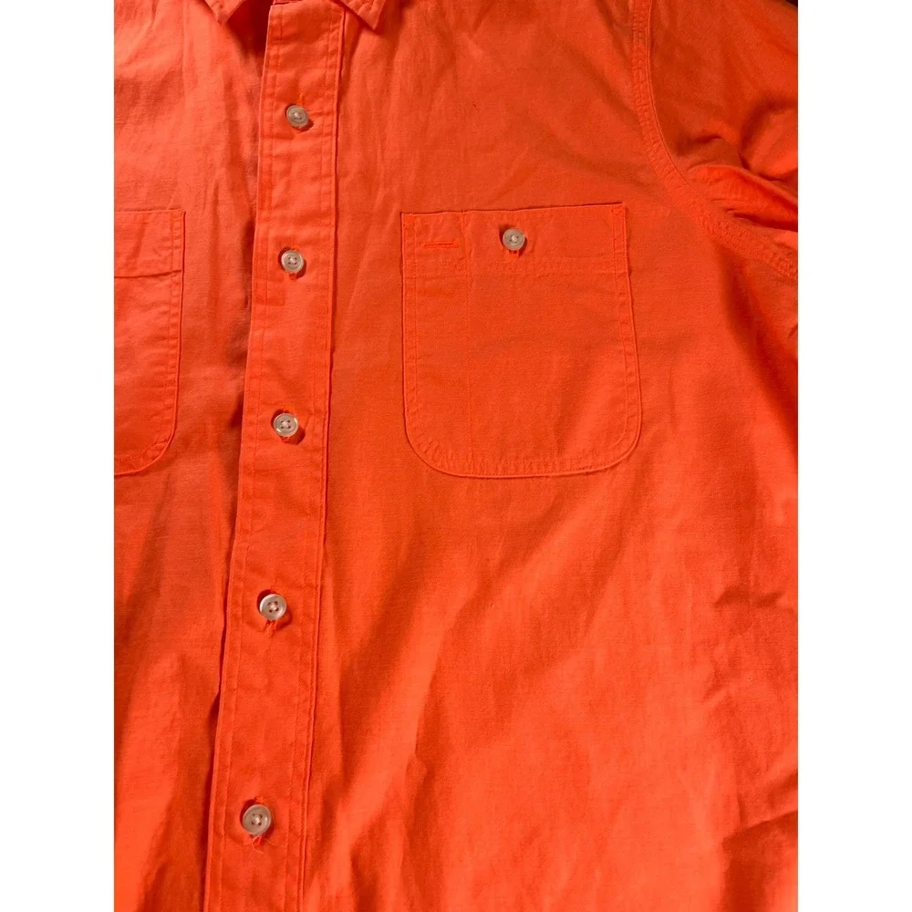 Polo Ralph Lauren Small Orange Classic Button Up Short Sleeve Men's Shirt EUC